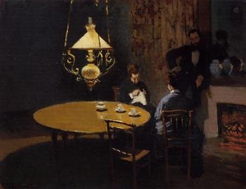 Claude Oscar Monet : An Interior after Dinner